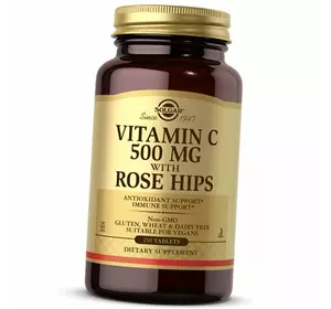 Витамин С с Шиповником, Vitamin C 500 with Rose Hips , Solgar  250таб (36313128)
