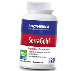 Высокоэффективная Серрапептаза, SerraGold, Enzymedica  120капс (72466002)