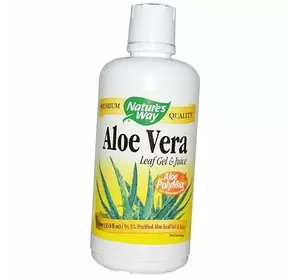 Гель и сок из листьев алоэ вера, Aloe Vera Leaf Gel & Juice, Nature's Way  1000мл Без вкуса (71344076)
