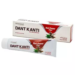 Натуральная зубная паста, Dant Kanti Red Power Toothpaste, Patanjali  150г  (43635010)