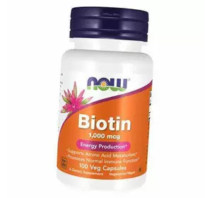 Биотин, Biotin 1000, Now Foods  100вегкапс (36128058)