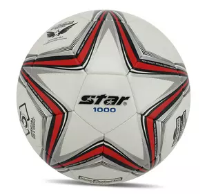 Мяч футбольный New Polaris 1000 SB375 Star  №5 Бело-красный (57623024)