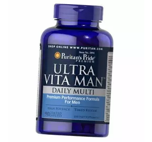 Витамины для мужчин, Ultra Vita Man , Puritan's Pride  90каплет (36367103)