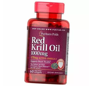 Масло криля, Red Krill Oil 1000, Puritan's Pride  30гелкапс (67367024)