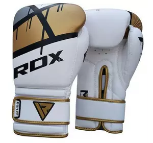 Боксерские перчатки RDX Rex Leather RDX Inc  8oz Черно-золотой (37260020)
