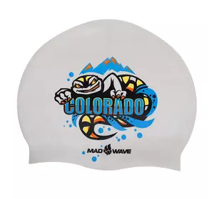 Шапочка для плавания Colorado M055838 Mad Wave   Серебряный (60444187)