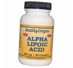 Альфа Липоевая кислота капсулы, Alpha Lipoic Acid 600, Healthy Origins  60капс (70354004)