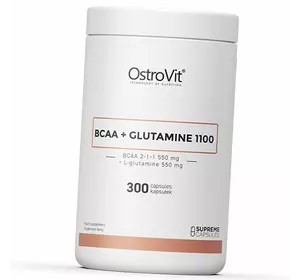 ВСАА с Глютамином, BCAA + glutamine 1100, Ostrovit  300капс (28250013)