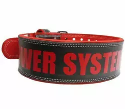 Пояс кожаный PS-3830 Power System  XL Черно-красный (34227013)