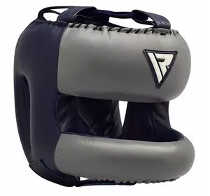 Боксерский шлем с бампером RDX Leather Pro RDX Inc  L Сине-серый (37260048)