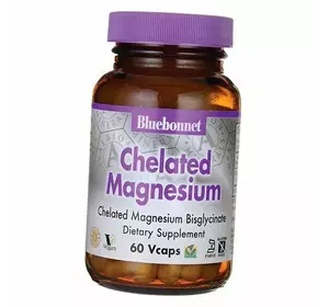 Магний Хелат, Chelated Magnesium, Bluebonnet Nutrition  60вегкапс (36393059)