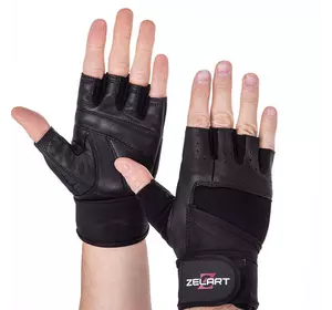 Перчатки для тяжелой атлетики SB-161094 Zelart  L Черный (07363043)