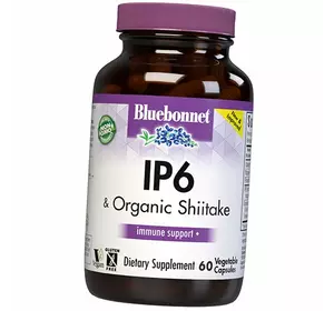 Гексафосфат инозитола и Грибы Шиитаке для иммунитета, IP6 & Organic Shiitake, Bluebonnet Nutrition  60вегкапс (71393022)