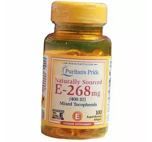 Витамин Е, Смесь токоферолов, Vitamin E-400 Mixed Tocopherols, Puritan's Pride  100гелкапс (36367189)