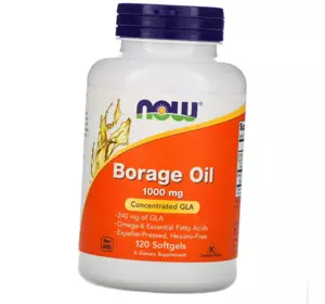 Масло огуречника (бурачника), Borage Oil 1000, Now Foods  120гелкапс (67128014)