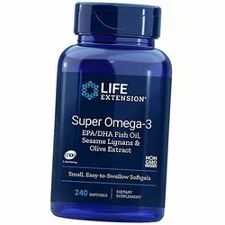 Супер Омега-3, Super Omega-3 Easy To Swallow, Life Extension  240гелкапс (67346005)