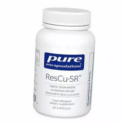 Ресвератрол и Куркумин, Rescu-SR, Pure Encapsulations  60вегкапс (70361005)
