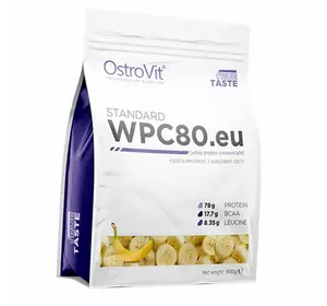 Концентрат Сывороточного Протеина, WPC80.eu standart, Ostrovit  900г Банан (29250004)