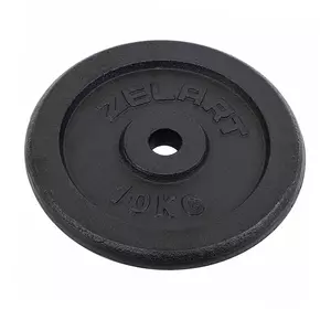 Блины (диски) стальные TA-7785 Zelart  10кг  Черный (58363170)