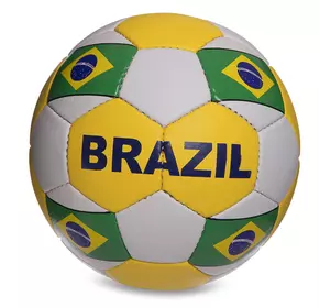 Мяч футбольный Brazil FB-0047-139 Ballonstar  №5 Бело-желто-зеленый (57566021)