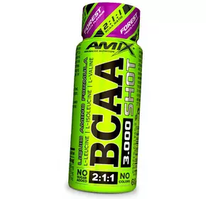 Жидкие BCAA для роста мышц, BCAA Shot 3000, Amix Nutrition  60мл Лесные фрукты (28134005)
