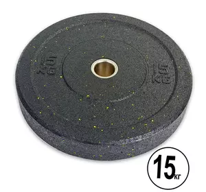 Блины (диски) бамперные для кроссфита Raggy Bumper Plates TA-5126 FDSO  15кг  Черный (58508104)