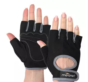 Перчатки для фитнеса MAR-0025 Maraton  M Черно-серый (07446053)
