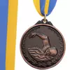 Медаль спортивная с лентой Плавание C-7015     Бронзовый (33508326)
