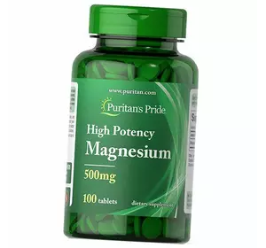 Магний высокоактивный, Magnesium 500, Puritan's Pride  250таб (36367112)