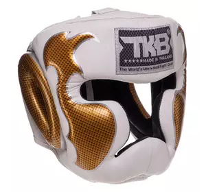 Шлем боксерский с полной защитой Empower TKHGEM-01 Top King Boxing  M Бело-золотой (37551050)