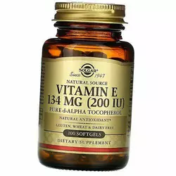 Натуральный Витамин Е, Vitamin E 200, Solgar  100гелкапс (36313074)