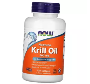 Масло криля, Neptune Krill Oil 500, Now Foods  120гелкапс (67128016)