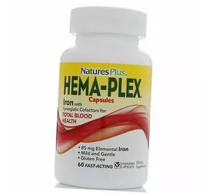 Комплекс для здоровья крови Хема-Плекс, Hema-Plex Veg, Nature's Plus  60вегкапс (36375060)