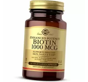 Биотин, Biotin 1000, Solgar  50вегкапс (36313188)