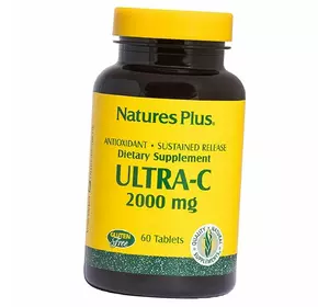 Витамин С с замедленным высвобождением, Ultra-C 2000, Nature's Plus  60таб (36375152)