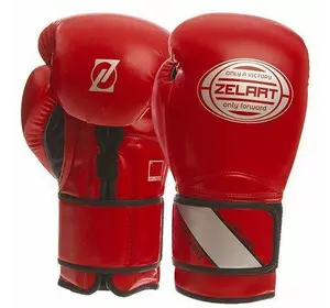Перчатки боксерские BO-1361 Zelart  10oz Красно-серебряный (37363054)