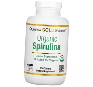 Органическая Спирулина, Organic Spirulina, California Gold Nutrition  720таб (71427004)