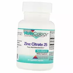 Цитрат Цинка, Zinc Citrate 25, Nutricology  60вегкапс (36373024)