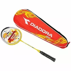 Ракетка для бадминтона в чехле Diadora D200 No branding   Желто-черный (60429179)
