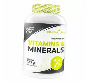 Витаминно-минеральный комплекс, Vitamins&Minerals EL, 6Pak  90таб (36350003)