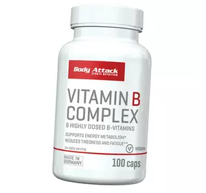 Витамины группы В, Vitamin B-Complex, Body Attack  100капс (36251006)