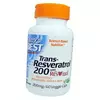 Транс Ресвератрол и Полифенолы, Trans-Resveratrol 200, Doctor's Best  60вегкапс (70327002)