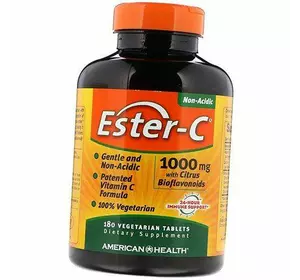 Эстер С с Цитрусовыми Биофлавоноидами, Ester-C 1000 with Citrus Bioflavonoids, American Health  180вегтаб (36471004)