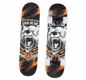 Скейтборд в сборе SK-1246    Черно-белый Медведь (60429111)