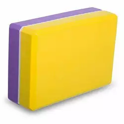 Блок для йоги FI-1713 No branding    Желто-фиолетовый (56429301)