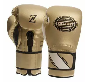 Перчатки боксерские BO-1361 Zelart  10oz Золото-черный (37363054)