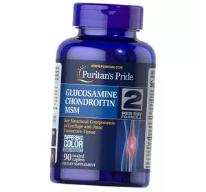 Глюкозамин Хондроитин МСМ, Triple Strength Glucosamine Chondroitin and MSM, Puritan's Pride  90каплет (03367009)