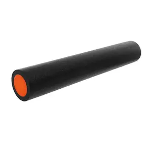Роллер для йоги и пилатеса гладкий FI-9327-90 FDSO    Черно-оранжевый (33508378)