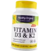 Витамин Д3 К2, Vitamin D3 & Vitamin K2, Healthy Origins  60гелкапс (36354058)