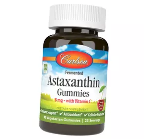 Астаксантин с Витамином С, Astaxanthin Gummies, Carlson Labs  46таб Вишня (70353008)